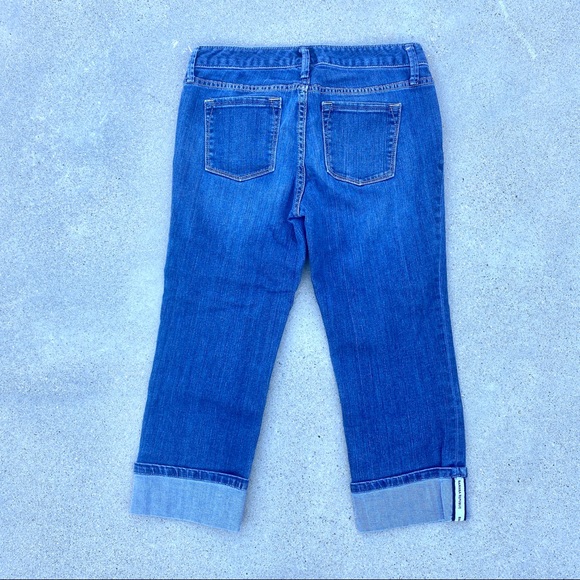 BANANA REPUBLIC jeans Capri cropped denim cuffed women’s blue denim short crop 2 - Picture 6 of 8